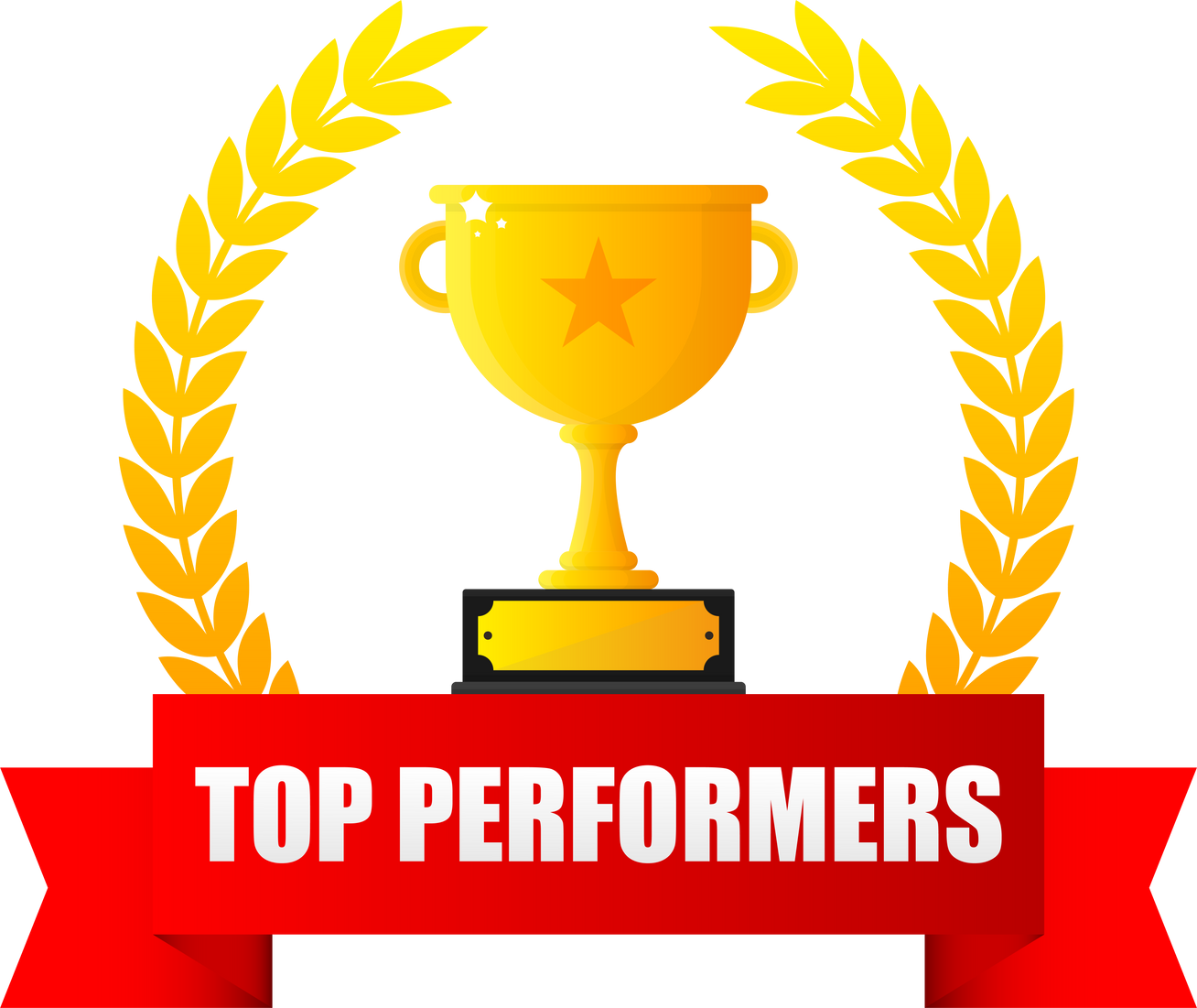 Top performance trophy in  style.   . Winner certificate